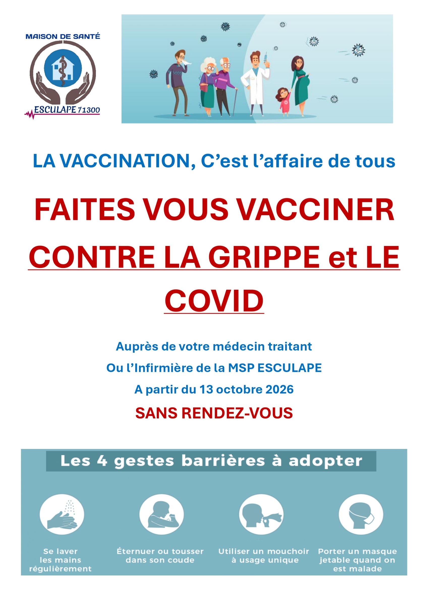 VACCINATION GRIPPE et COVID (1/2)